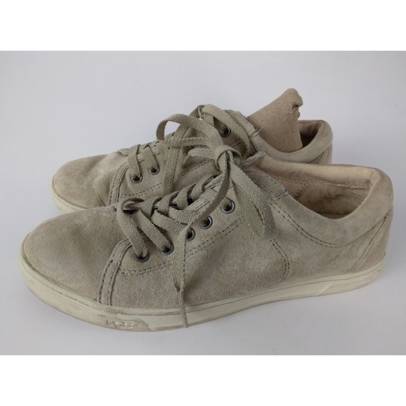 UGG Suede Leather Lace Up Sneakers Casual Flats #1005484 Womens Size US 6.5 - Picture 3 of 9